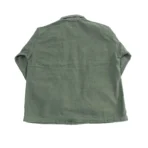 OrSlow 8345 Pocket Fatigue Shirt Reverse Sateen – Dark Olive Stone - Image 2