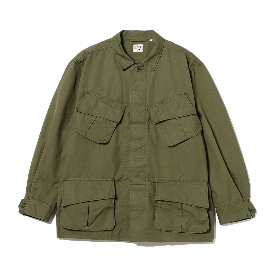 OrSlow-US-Army-Tropical-Jacket-Front.webp OrSlow US Army Tropical Jacket – Army Green - Image 1