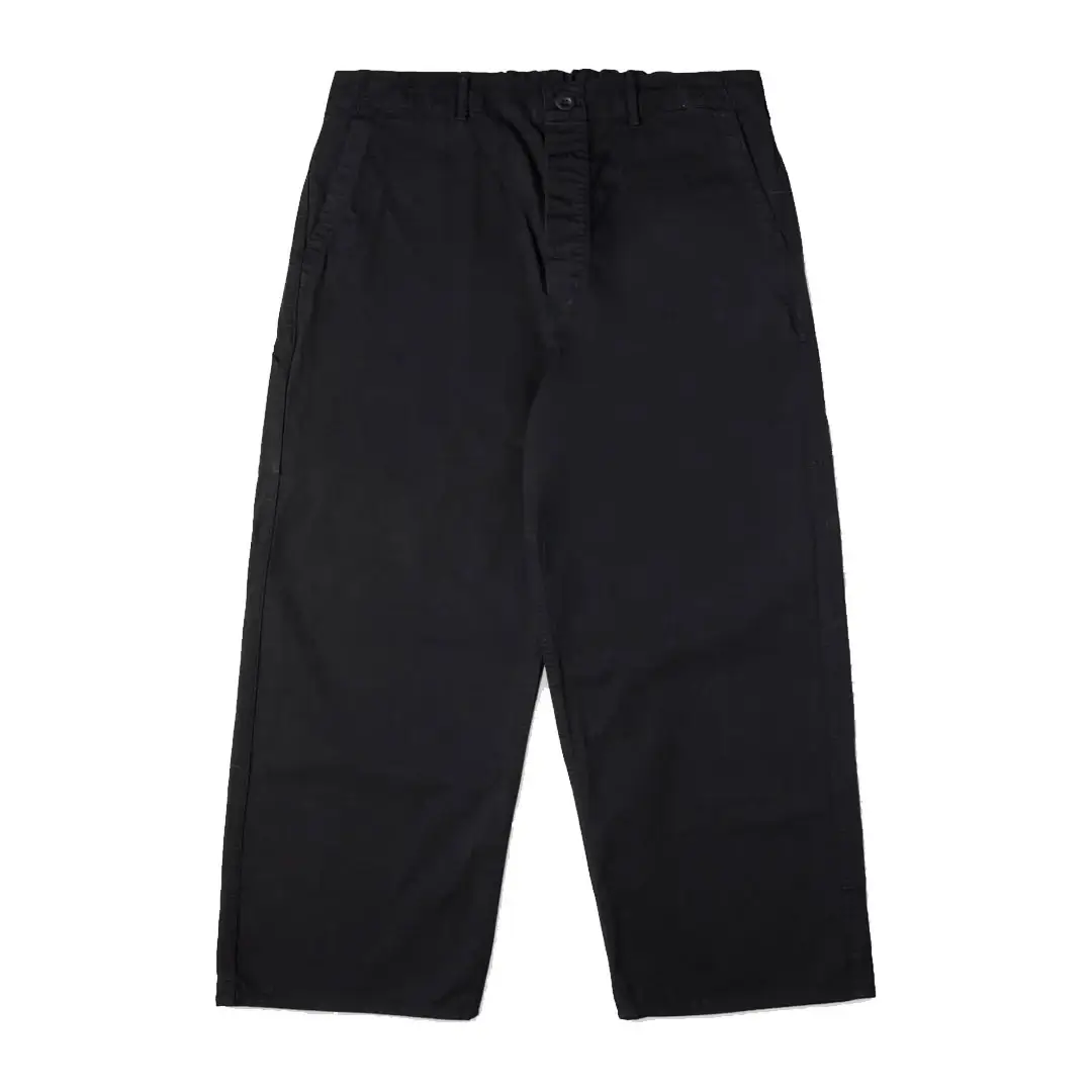 OrSlow-Wide-Fit-French-Work-Pants-Black-Front.webp OrSlow Wide Fit French Work Pants Black - Image 1