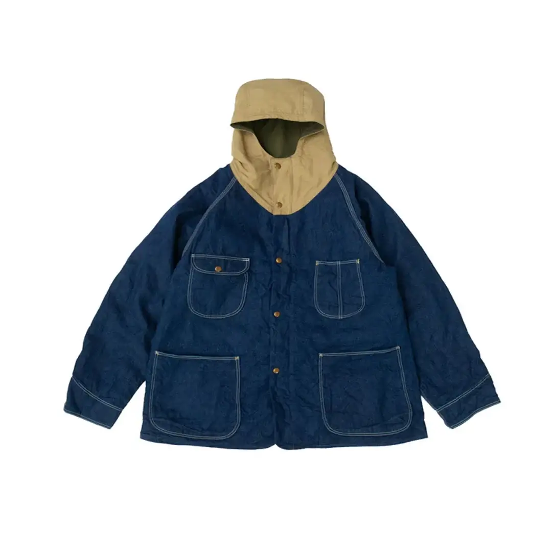 Orslow-6040-Cloth-Hooded-Coverall-01-614-81-Front.webp Orslow 60/40 Cloth Hooded Coverall 01-6143-81 - Image 1
