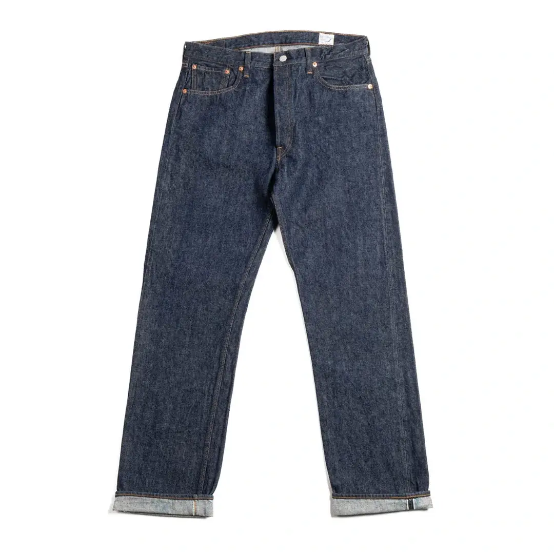 Orslow-Lot–1056-Model-66-1966s-Standard-Denim-Pants-Rinsed-Front.webp Orslow (Lot–1056) Model 66 1966’s Standard Denim Pants Rinsed - Image 1