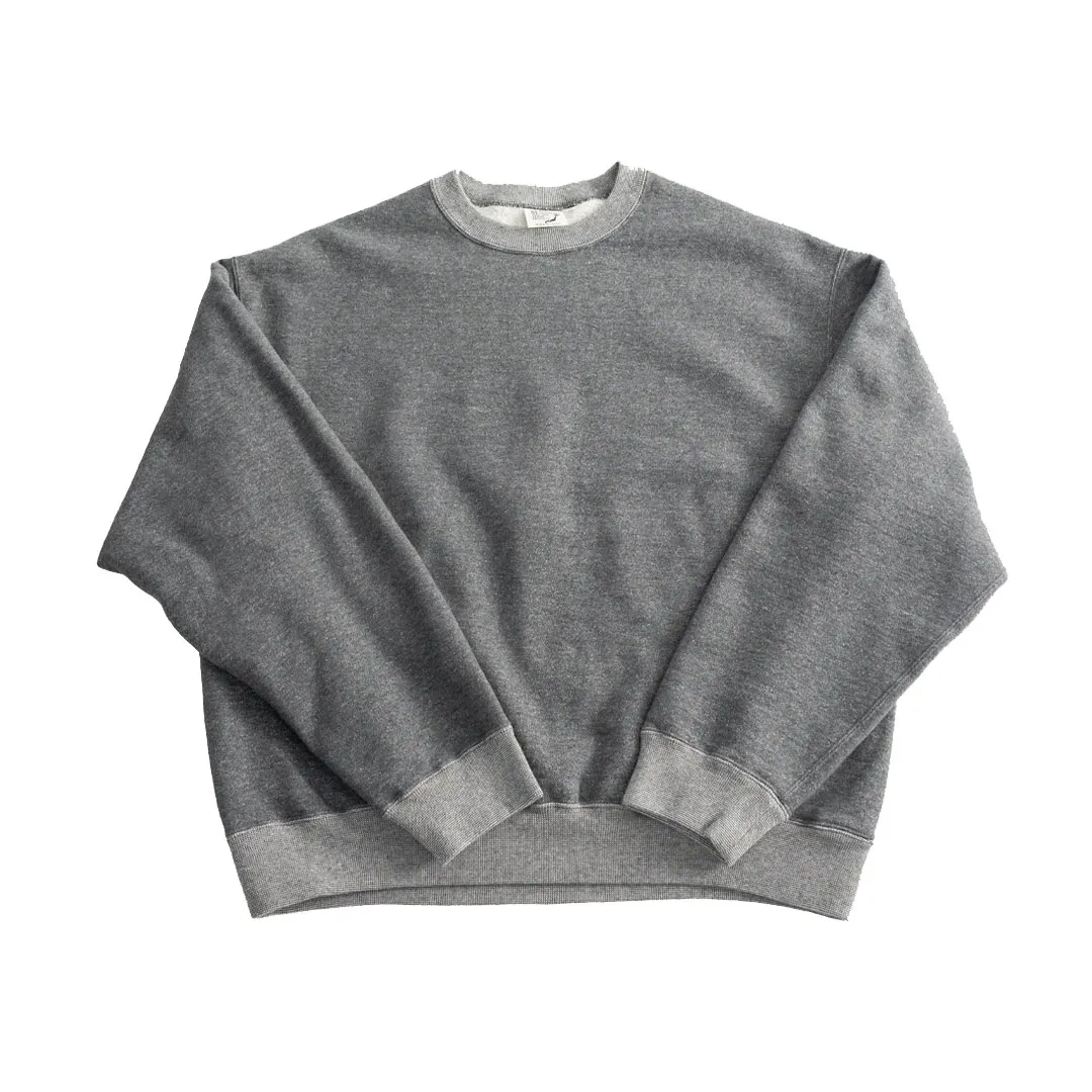 Orslow-Relaxed-Fit-Densely-Knit-Sweatshirt-Charcoal-Gray-Front.webp Orslow 01-0041-60 Relaxed Fit Densely Knit Sweatshirt – Charcoal Gray - Image 1