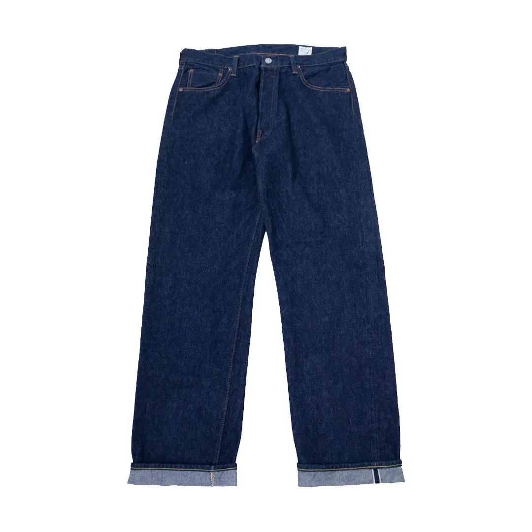The-1950s-Selvedge-Denim-One-Wash-Front.webp OrSlow 1050xx The 1950s Selvedge Denim - Image 1