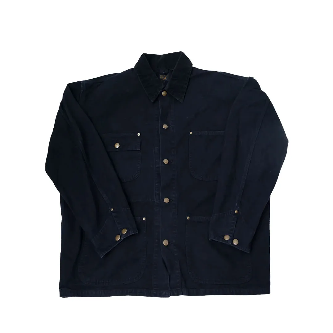 orSlow-01-6034-76-Relax-Fit-Coverall-Jacket-Black-Front.webp OrSlow 01-6034-61S Relaxed Fit Coverall Jacket – Black - Image 1