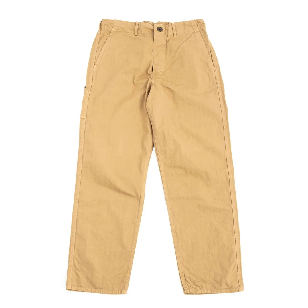 orSlow-LOT–5000-ORIGINAL-HERRINGBONE-FRENCH-WORK-PANT-KHAKI-Front.webp orSlow (LOT–5000) Original Herringbone French Work Pant Khaki - Image 1