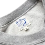 orSlow Light Weight French Terry Crewneck Sweat Shirt – Heather Grey - Image 2