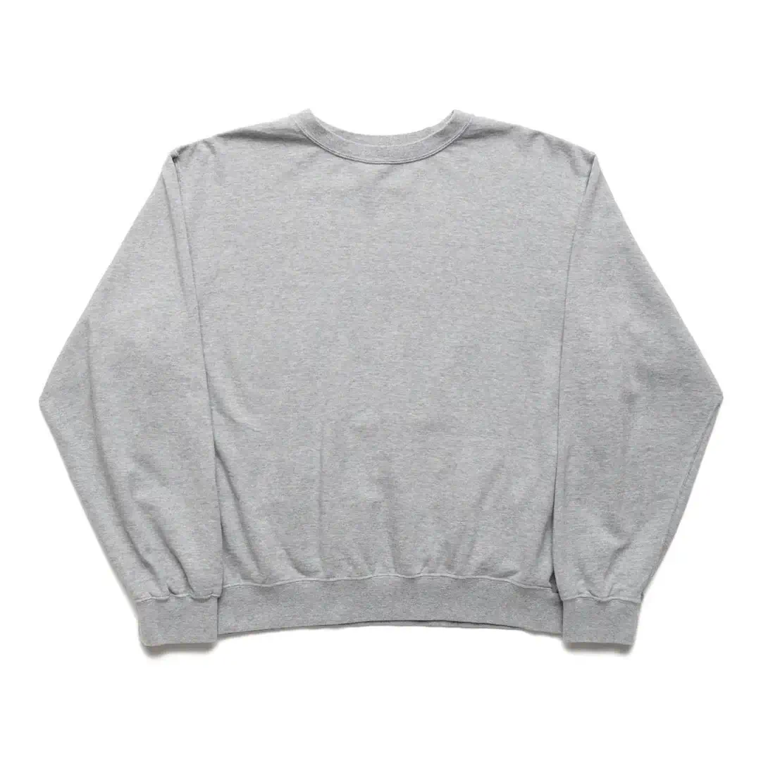 orSlow-Light-Weight-French-Terry-Crewneck-Sweat-Shirt-Heather-Grey-Front.webp orSlow Light Weight French Terry Crewneck Sweat Shirt – Heather Grey - Image 1