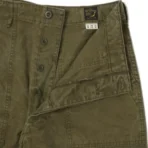orSlow Lightweight Canvas Summer Fatigue Trouser – Faded Olive - Image 2