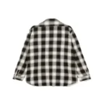 orSlow Relax Fit Flannel Shirt Black White - Image 2
