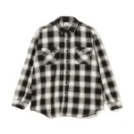 orSlow Relax Fit Flannel Shirt Black White