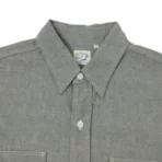 orSlow Short Sleeve Chambray Work Shirt – Grey - Image 2
