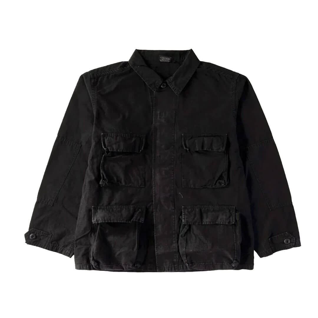 orSlow-Stone-Black-BDU-Jacket-Black-Stone-Front.jpg orSlow Stone Black BDU Jacket – Black Stone - Image 1