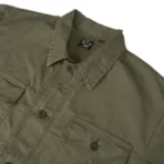orSlow Utility Short Sleeve Shirt Jacket Olive - Image 2